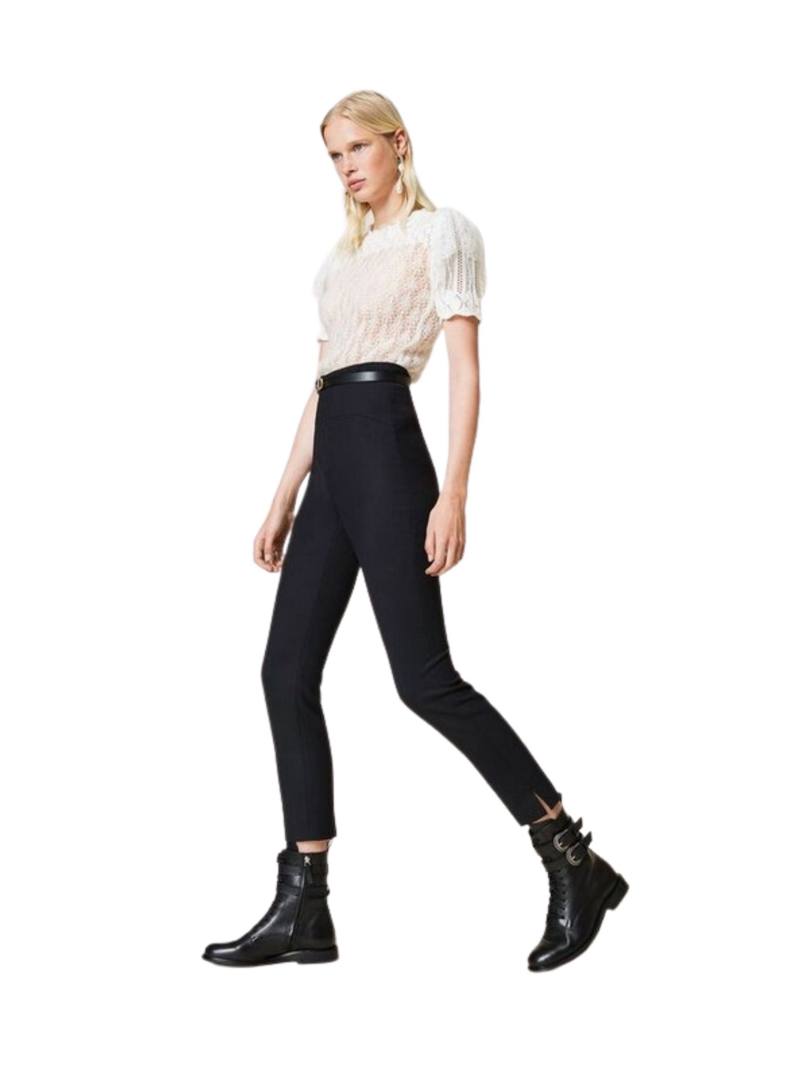 Pantaloni a sigaretta in lana - TWINSET - Chenzo
