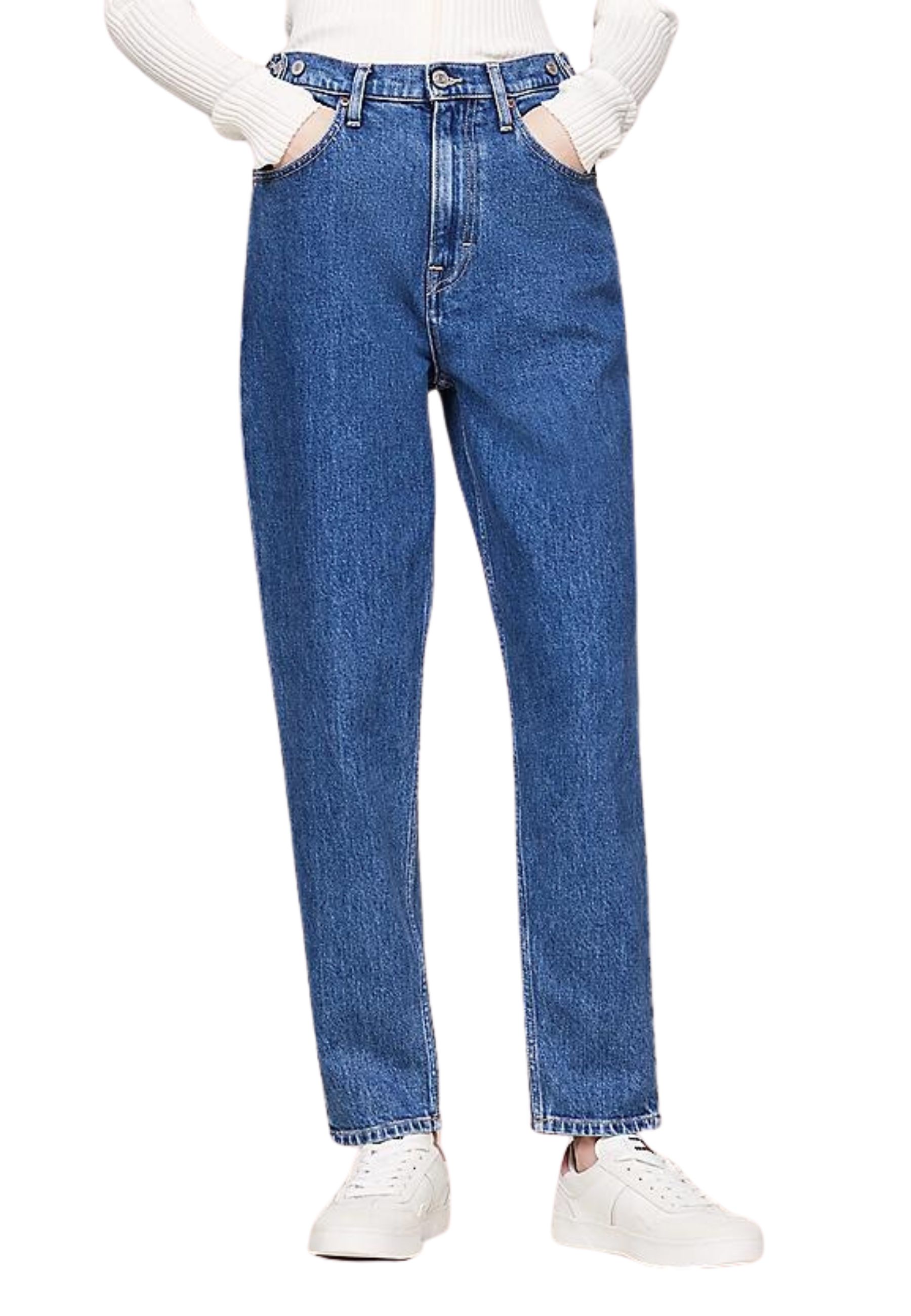 Tommy Hilfiger Jeans Vita Alta Neri Jeans Nora Skinny Fit Con