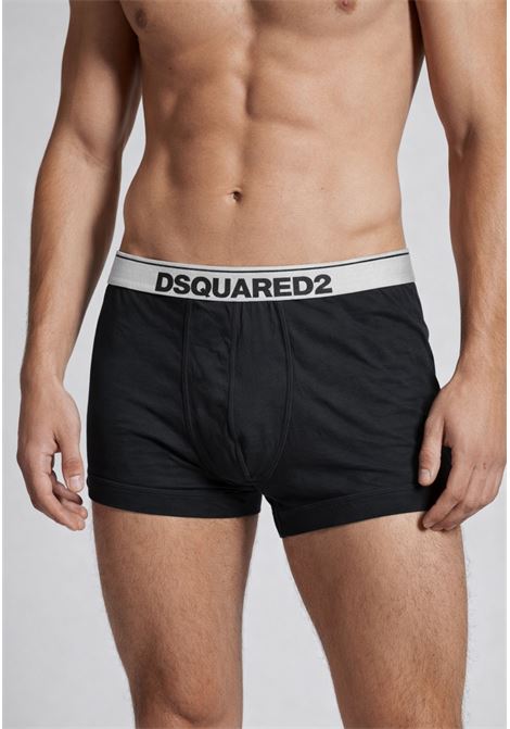 DSQUARED2  Boxer Uomo con Fascia Logo DSQUARED2 | D9LC61550NERO