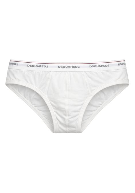 Dsquared2  Slip Uomo con Stampa Logo Rough DSQUARED2 | 612240BIANCO