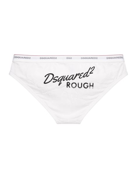 Dsquared2  Slip Uomo con Stampa Logo Rough DSQUARED2 | 612240BIANCO