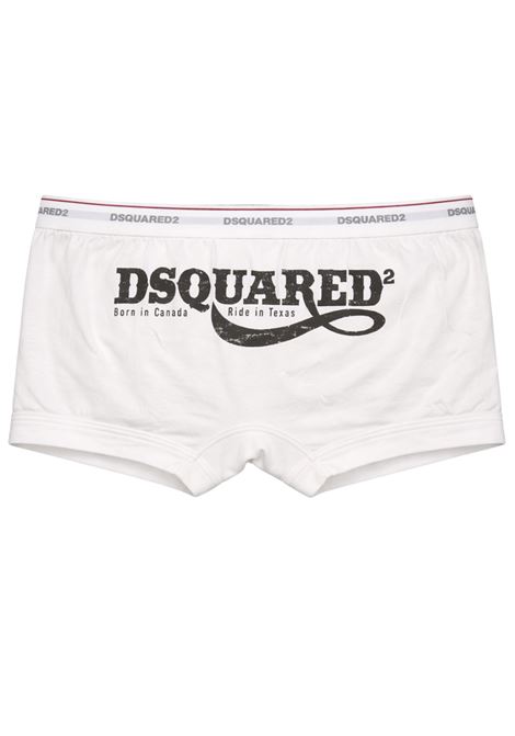 DSQUARED2  Boxer Uomo con Stampa Logo Posteriore DSQUARED2 | 62220BIANCO