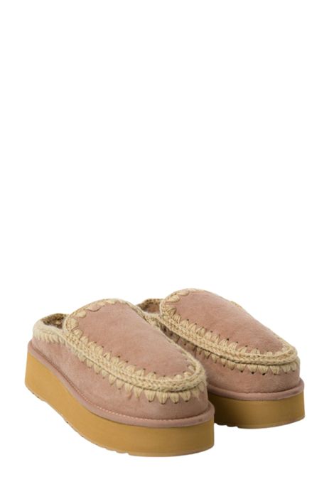 Sabot Eskimo Platform Beige Mou | 681004CAM