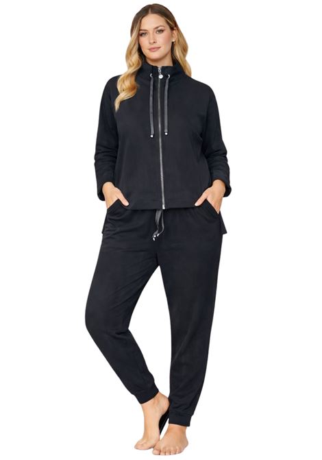 Tuta donna in viscosa stretch con zip Bisbigli | BRI814590003