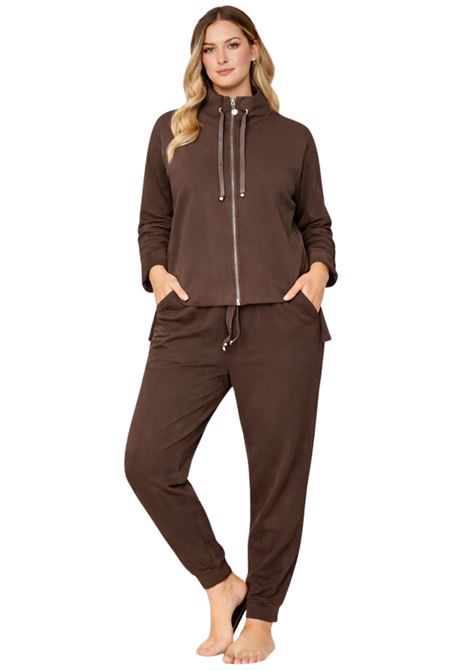 Tuta donna in viscosa stretch con zip Bisbigli | BRI814590014