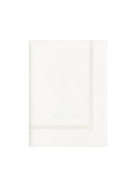 Tovaglia Blumarine Medici Bianco 180x300 con gigliuccio e logo ricamato BLUMARINE | 10301025304