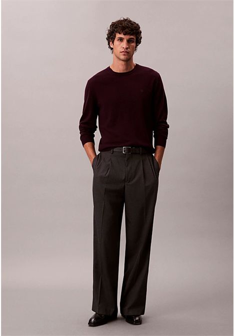 Maglione classico in lana merino Calvin Klein | LV04LB305GGR9