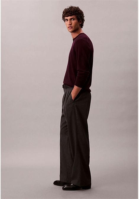 Maglione classico in lana merino Calvin Klein | LV04LB305GGR9