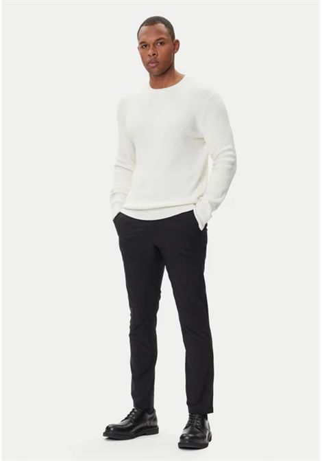 Maglione girocollo in cotone testurizzato Calvin Klein | LV04LB327GYAS