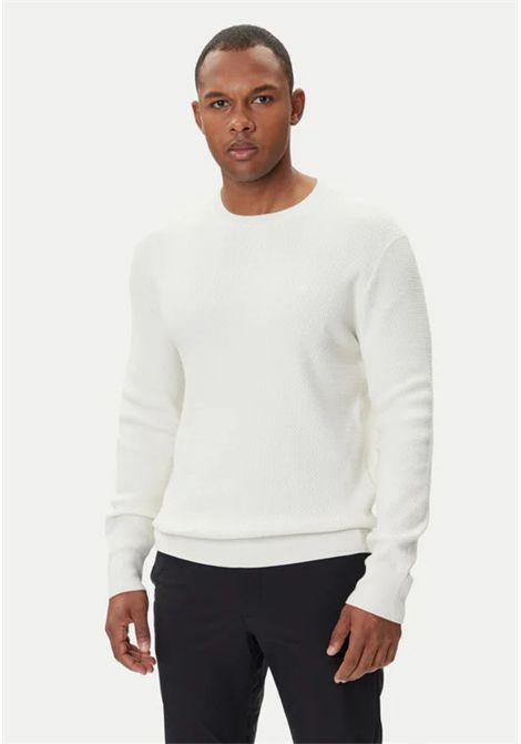 Maglione girocollo in cotone testurizzato Calvin Klein | LV04LB327GYAS