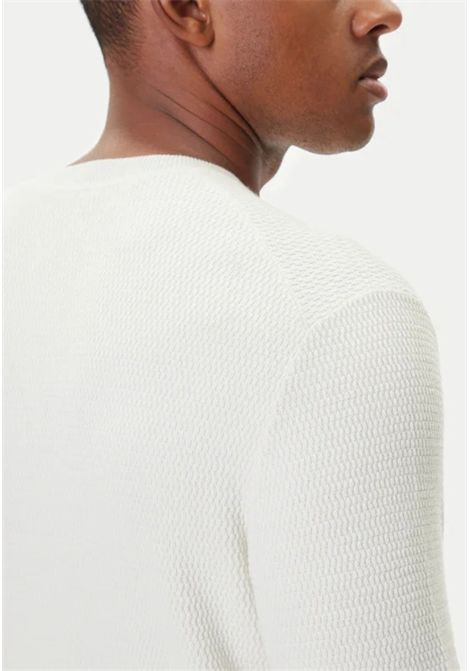 Maglione girocollo in cotone testurizzato Calvin Klein | LV04LB327GYAS