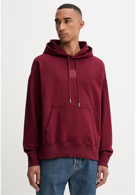 Felpa con cappuccio in maglia elasticizzata Calvin Klein | LV14LD225GWCV