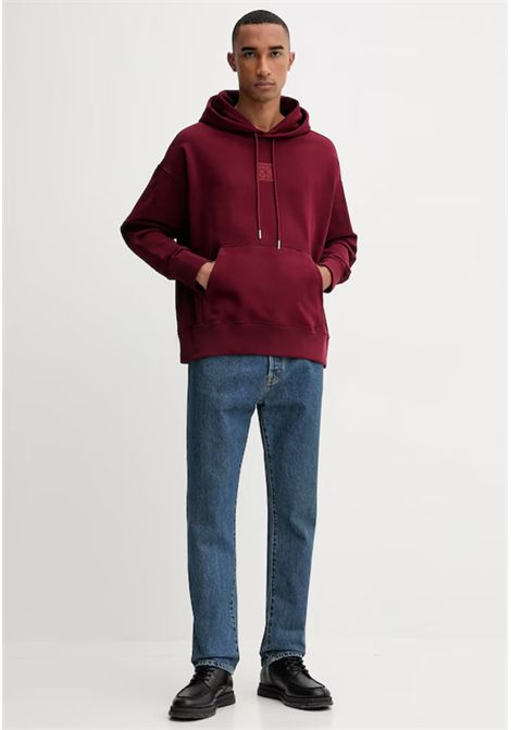 Felpa con cappuccio in maglia elasticizzata Calvin Klein | LV14LD225GWCV