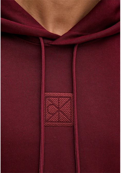 Felpa con cappuccio in maglia elasticizzata Calvin Klein | LV14LD225GWCV