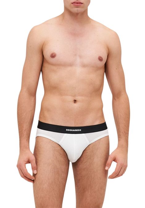 Confezione 2 Slip Uomo Nero/Bianco DSQUARED2 | DCX200070BIANCO/NERO