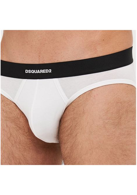Confezione 2 Slip Uomo Nero/Bianco DSQUARED2 | DCX200070BIANCO/NERO