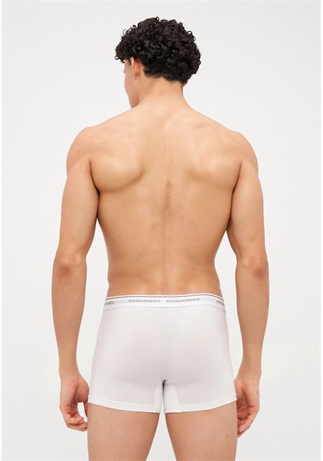 Set 3 Boxer Uomo Bianco, Grigio e Nero DSQUARED2 | DCX310060BIANCOGRIGIONERO