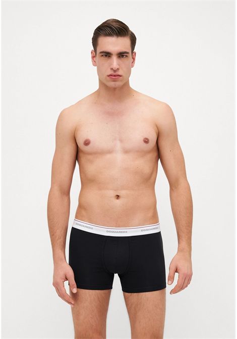 Set 3 Boxer Uomo Bianco, Grigio e Nero DSQUARED2 | DCX310060BIANCOGRIGIONERO
