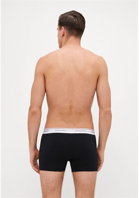 Set 3 Boxer Uomo Bianco, Grigio e Nero DSQUARED2 | DCX310060BIANCOGRIGIONERO