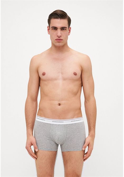 Set 3 Boxer Uomo Bianco, Grigio e Nero DSQUARED2 | DCX310060BIANCOGRIGIONERO