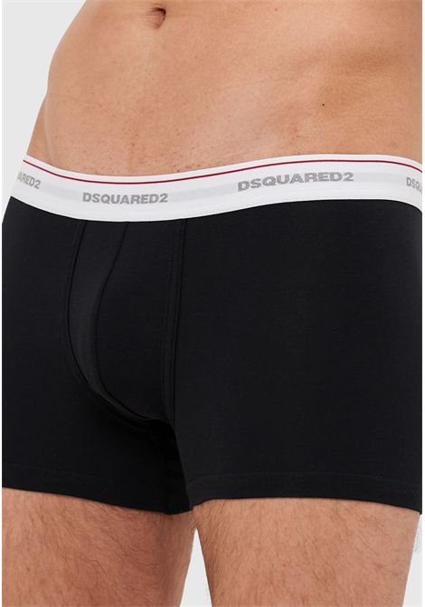 Set 3 Boxer Uomo Bianco, Grigio e Nero DSQUARED2 | DCX310060BIANCOGRIGIONERO