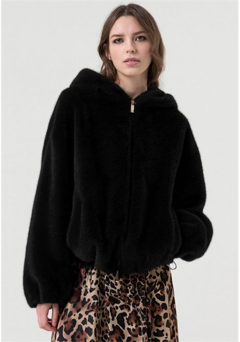 Giacca bomber in finta pelliccia con cappuccio Fracomina | WC4004O44501053