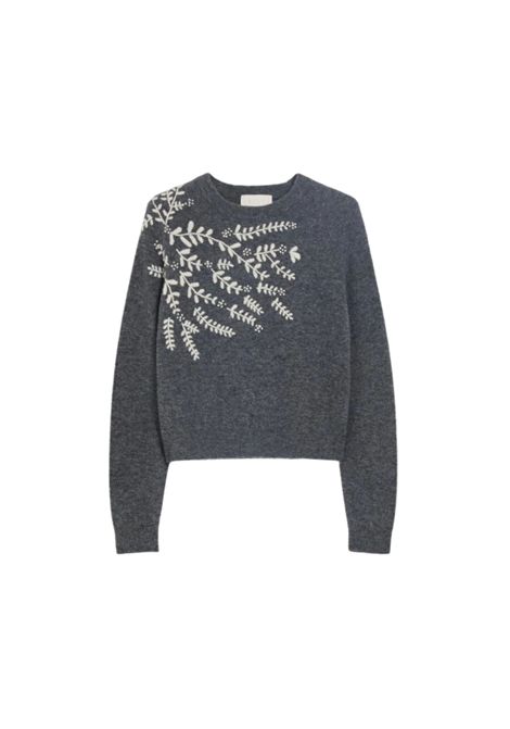 MAGLIA RICAMATA Grigio Scuro Melange iBlues | LIUTAIO010