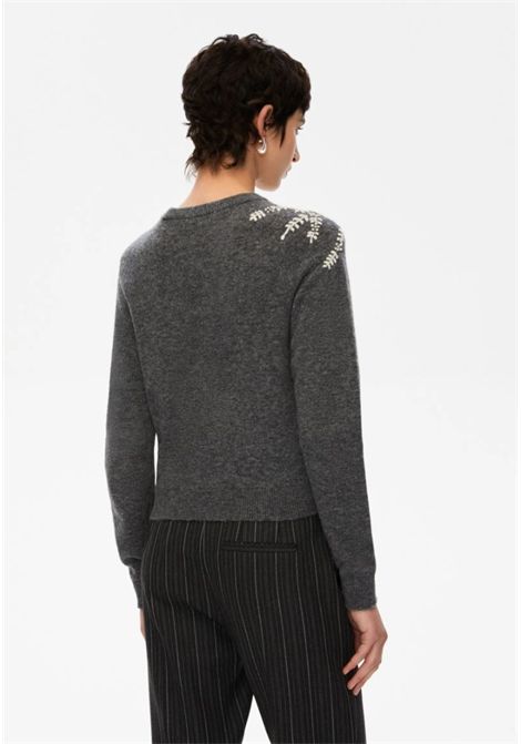 MAGLIA RICAMATA Grigio Scuro Melange iBlues | LIUTAIO010