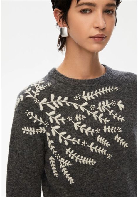 MAGLIA RICAMATA Grigio Scuro Melange iBlues | LIUTAIO010