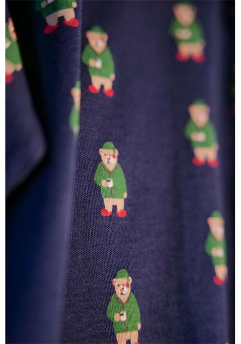 Pigiama in morbido interlock di puro cotone, pantaloni in fantasia natale JULIPET | JAL415527