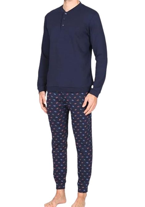 Julipet  Pigiama lungo serafino in cotone interlock JULIPET | JAL420624