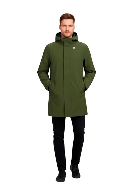 MARLYN BONDED Giacca Impermeabile Uomo Verde Cobalto con Fodera in Pile K-way | K7126UWAF0