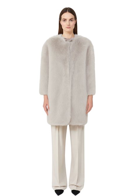 Max Mara  Cappotto Midi in Tessuto Effetto Faux Fur Max Mara Studio | EROS001