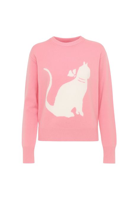 Maglione rosa con stampa gatto  Max Mara Studio Max Mara Studio | HOT001