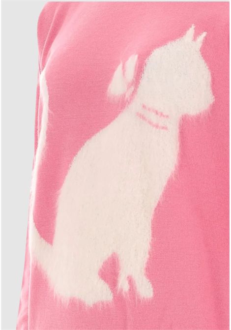 Maglione rosa con stampa gatto  Max Mara Studio Max Mara Studio | HOT001