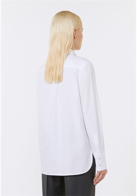 Camicia in popeline con cristalli Max Mara Studio | STAFFA001