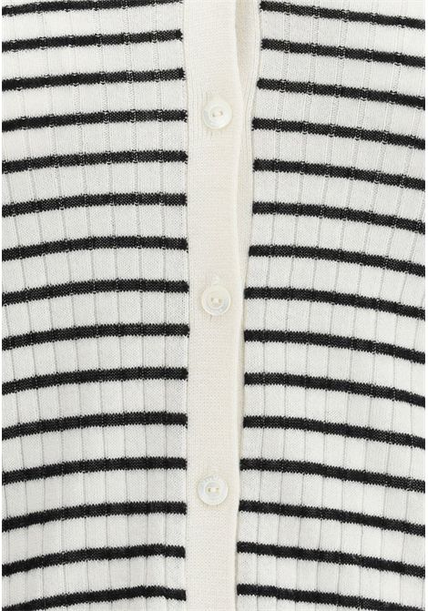 Cardigan Donna Max Mara Studio Trieste  Bianco/Nero Max Mara Studio | TRIESTE001