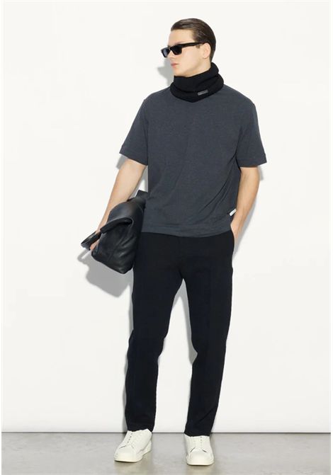 Sciarpa Girocollo in Lana Merino Blu Paolo Pecora | 3002 F0096462