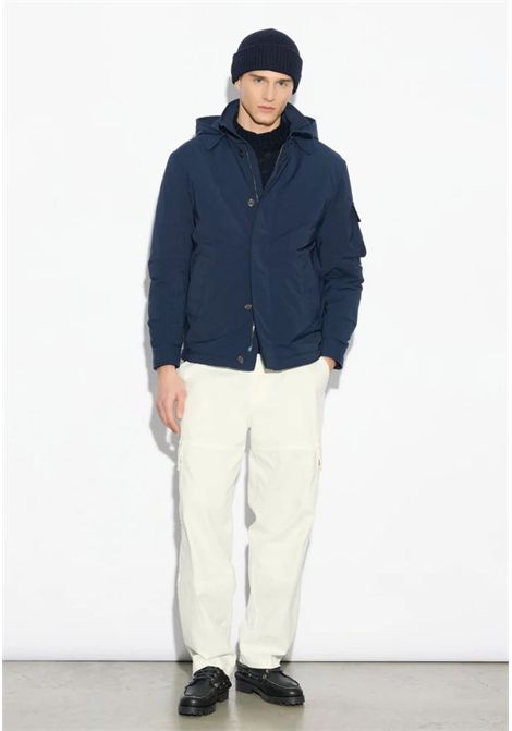 Berretto il lana merino a coste Blu Paolo Pecora | 3040 F0096462