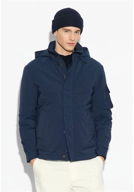 Berretto il lana merino a coste Blu Paolo Pecora | 3040 F0096462