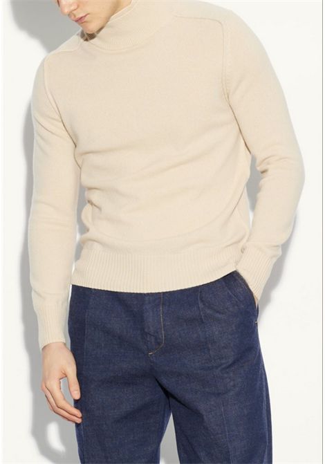 Paolo Pecora  Maglia con Doppio Collo Dolcevita in Lana Merinos Extrafine Paolo Pecora | A042 F0041102