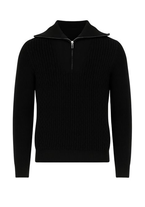 Maglia a Mezza Zip in Lana Finezza 7 Paolo Pecora | A067 F0049000