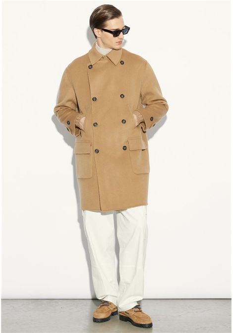 Cappotto Doppiopetto in Lana con Bottoni in Corno Paolo Pecora | NI031 61001178