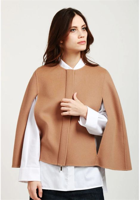 Cappa Helene Girocollo in Lana Vergine Cammello S'MaxMara | HELENE033