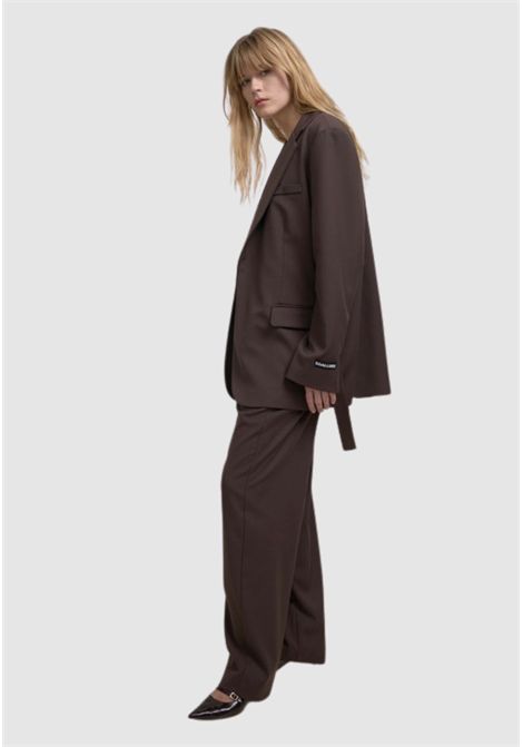 Pantalone Carrot Boys in misto lana e viscosa SoAllure | D66018CFOND