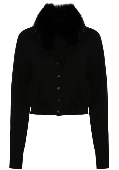 Sportmax  Cardigan in lana vergine con colletto rimovibile Sportmax | SPORT5