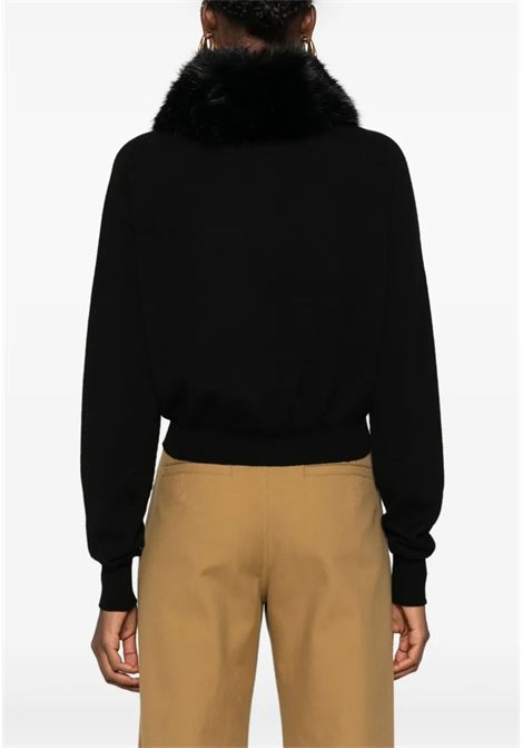 Sportmax  Cardigan in lana vergine con colletto rimovibile Sportmax | SPORT5