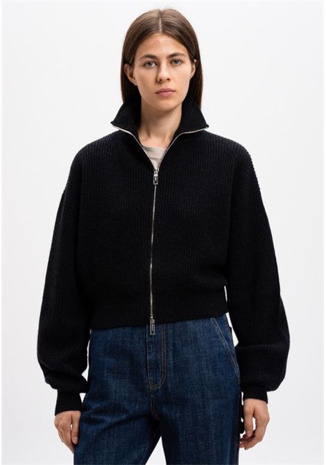 Sportmax  Cardigan corto in lana e cashmere con zip Sportmax | SVAGO5