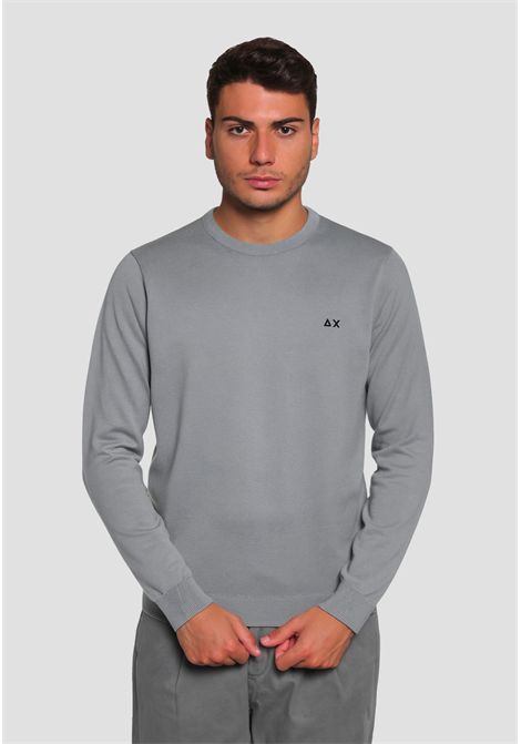 SUN68  Maglia girocollo in misto lana grigio medio SUN68 | K4510134
