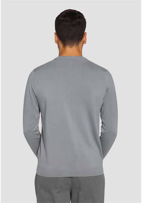 SUN68  Maglia girocollo in misto lana grigio medio SUN68 | K4510134